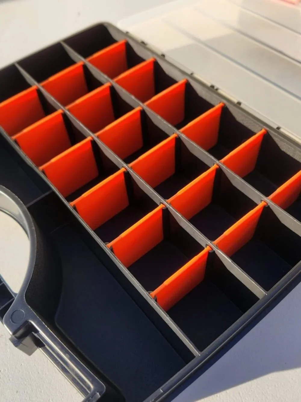NEW 21 Compartment Plastic Portable Small Parts Organizer Tool Box Divider Divid